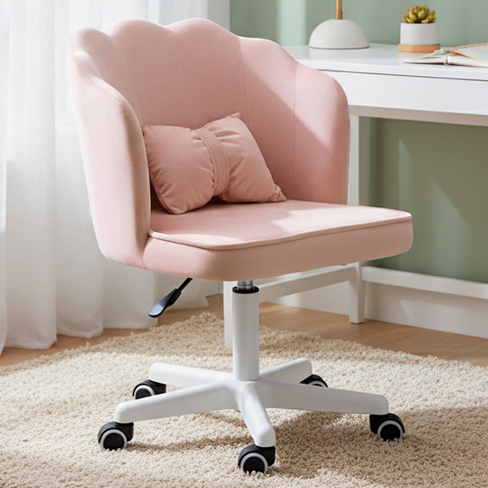 Silla Giratoria de Escritorio Oficina Q1 Rosada Buckingham