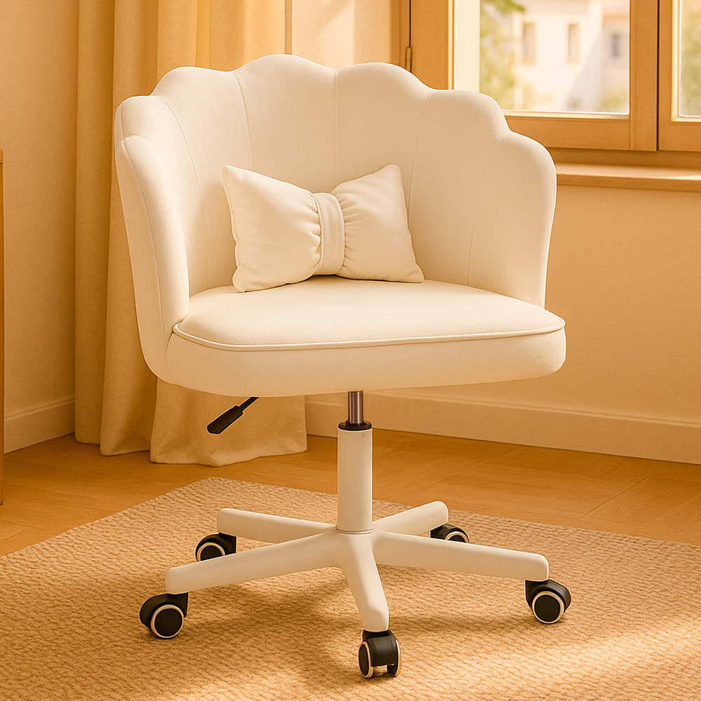 Silla Giratoria de Escritorio Oficina Q1 Blanco Buckingham