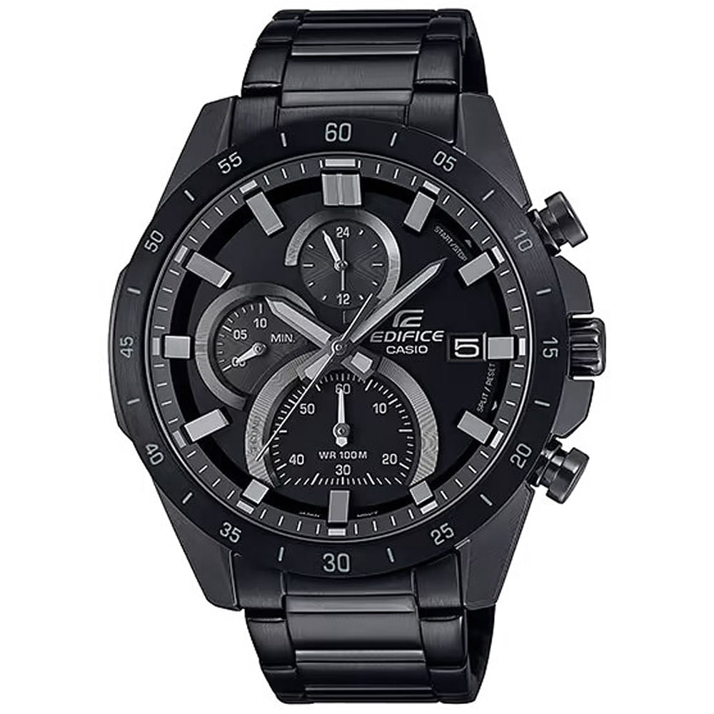 Reloj Casio Edifice EFR-571MDC-1AV Fecha Cronómetro Acero Inoxidable Negro