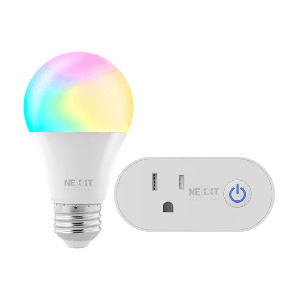Kit Smart Home Nexxt Foco Led Multicolor NHB-C120M + Enchufe NHP-S611M