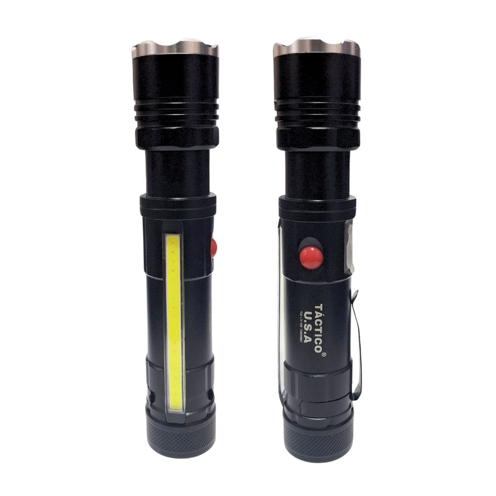 Linterna Tactica de Mano Imantado y Recargable con Vara Roja