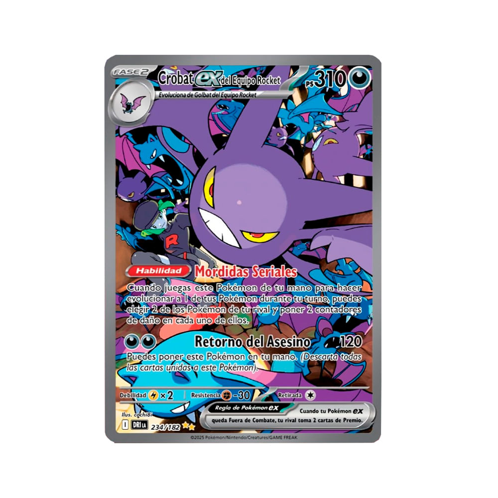 Pokemon TCG Crobat Ex Equipo Rocket 234 182 Español Latino