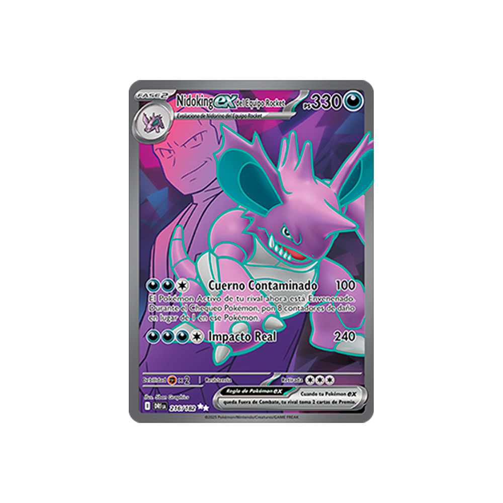 Pokemon TCG Nidoking Ex Equipo Rocket 216 182 Español Latino