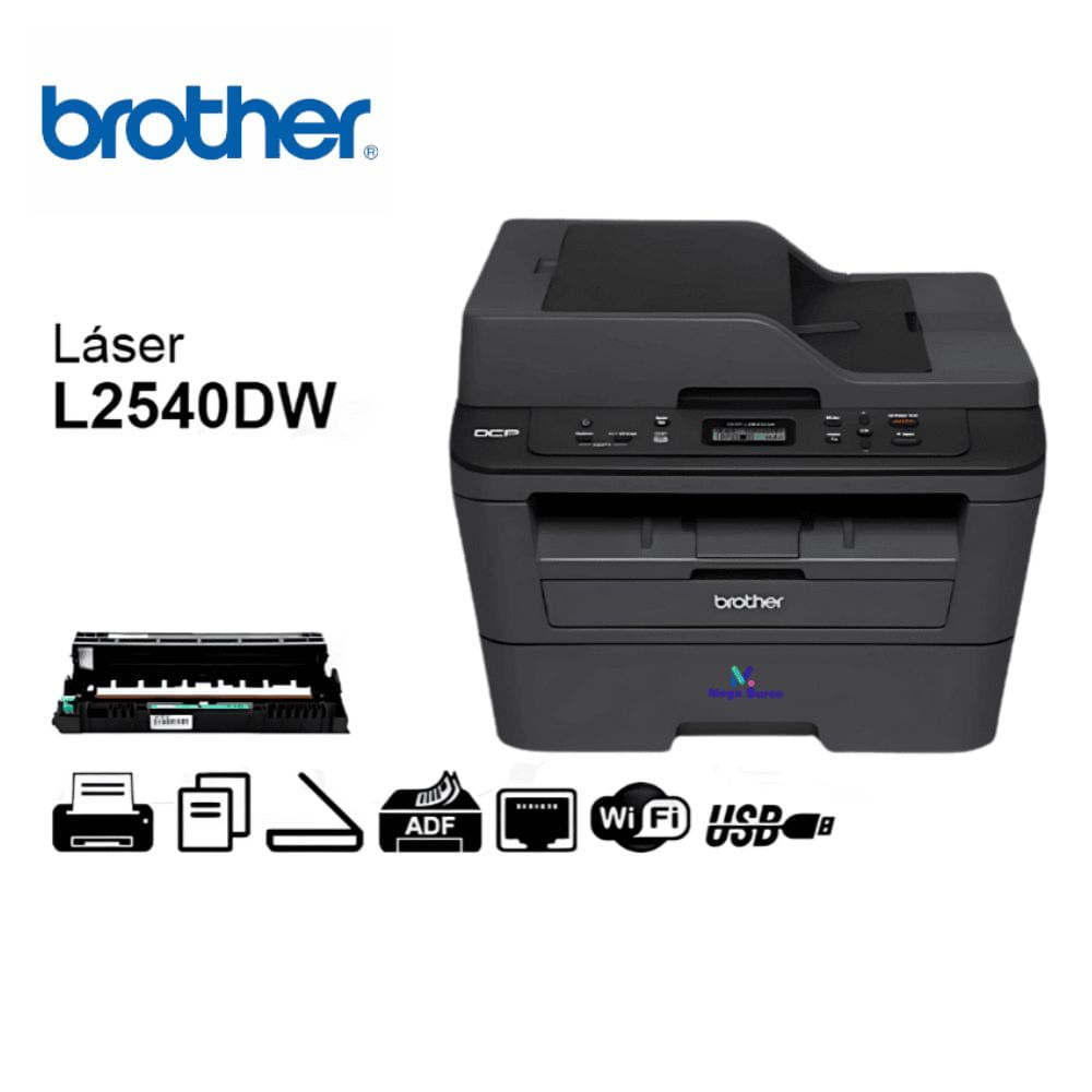 IMPRESORA DCP-L2540DW MULTIFUNCIONAL LASER BROTHER MONOCROMATICA 30PPM