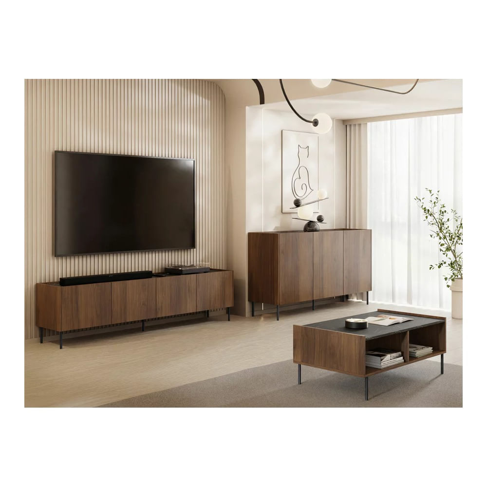 Mesa de TV Mixer con Canto Grueso Color Chiavenna\Onix TU MESITA