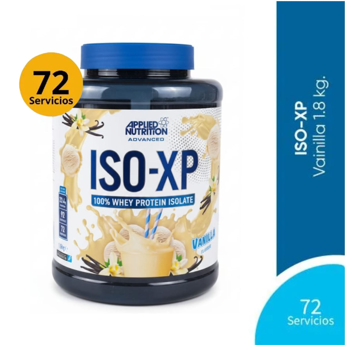 Proteína Applied Nutrition ISO-XP 100% WheyProtein 1.8 kg Sabor Vainilla