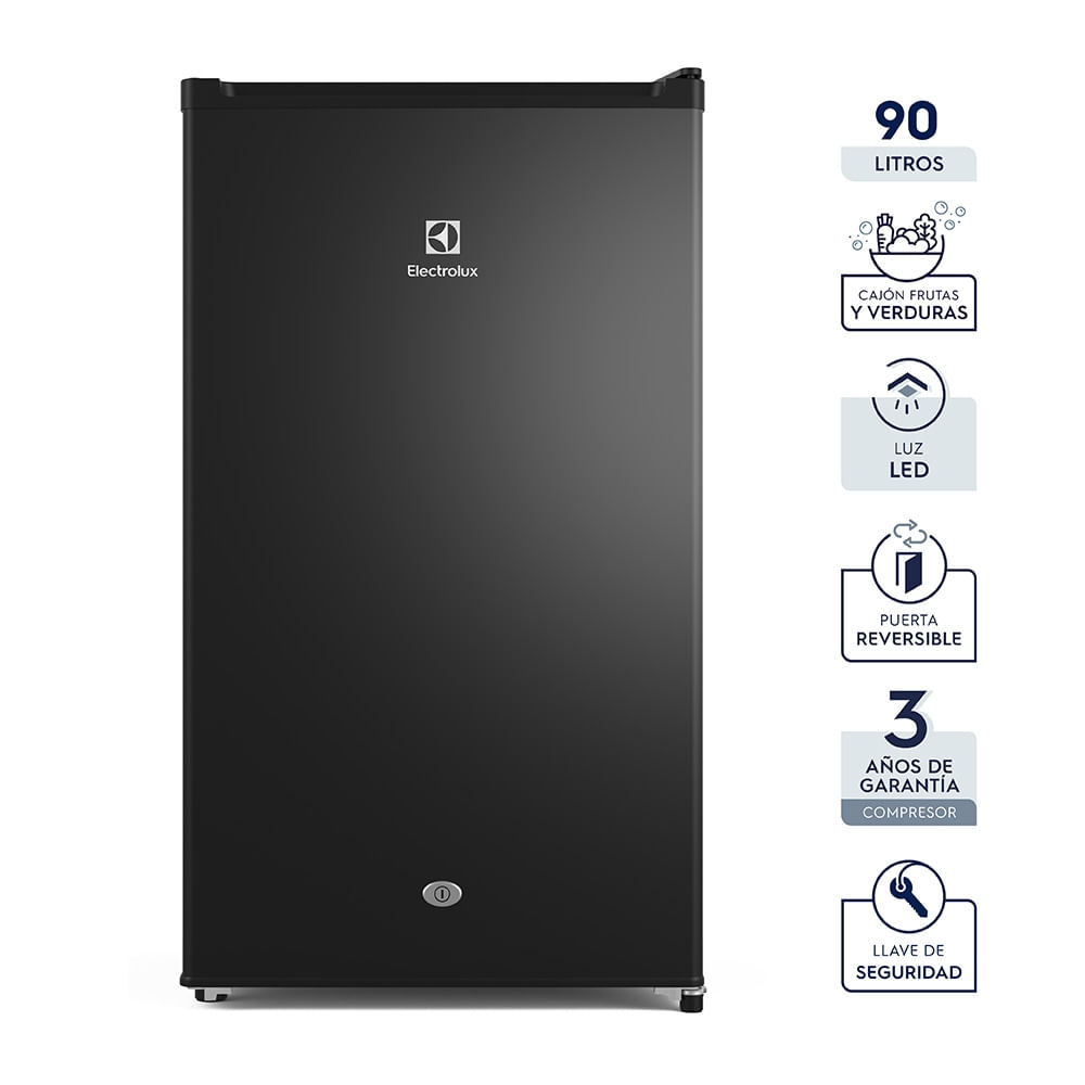 FRIGOBAR ELECTROLUX FROST ONE DOOR 90L ERD090G2HWB NEGRO