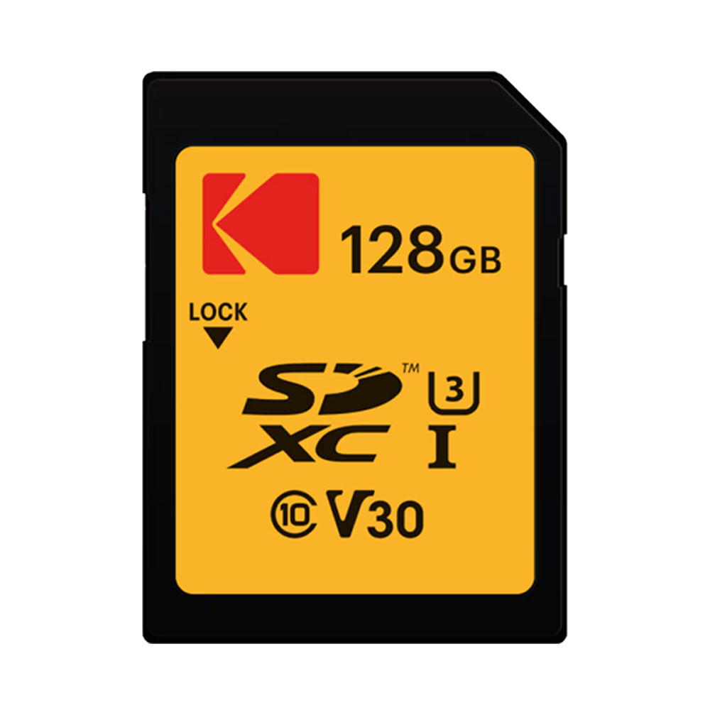 Memoria SD Kodak 128GB - R:100mb W:85mb UHS-I U3 V30 SDXC