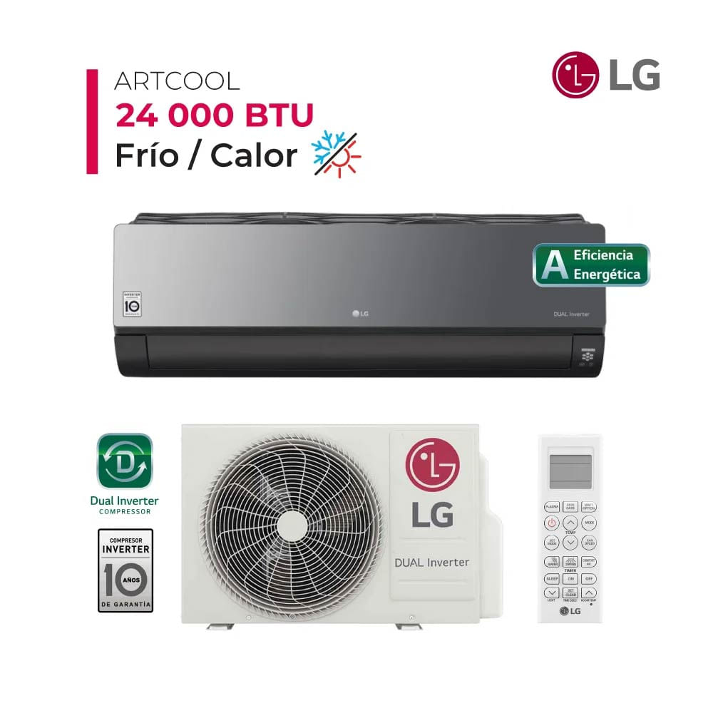 ARTCOOL, Aire Acondicionado Inverter 24000 BTU. Frío/Calor