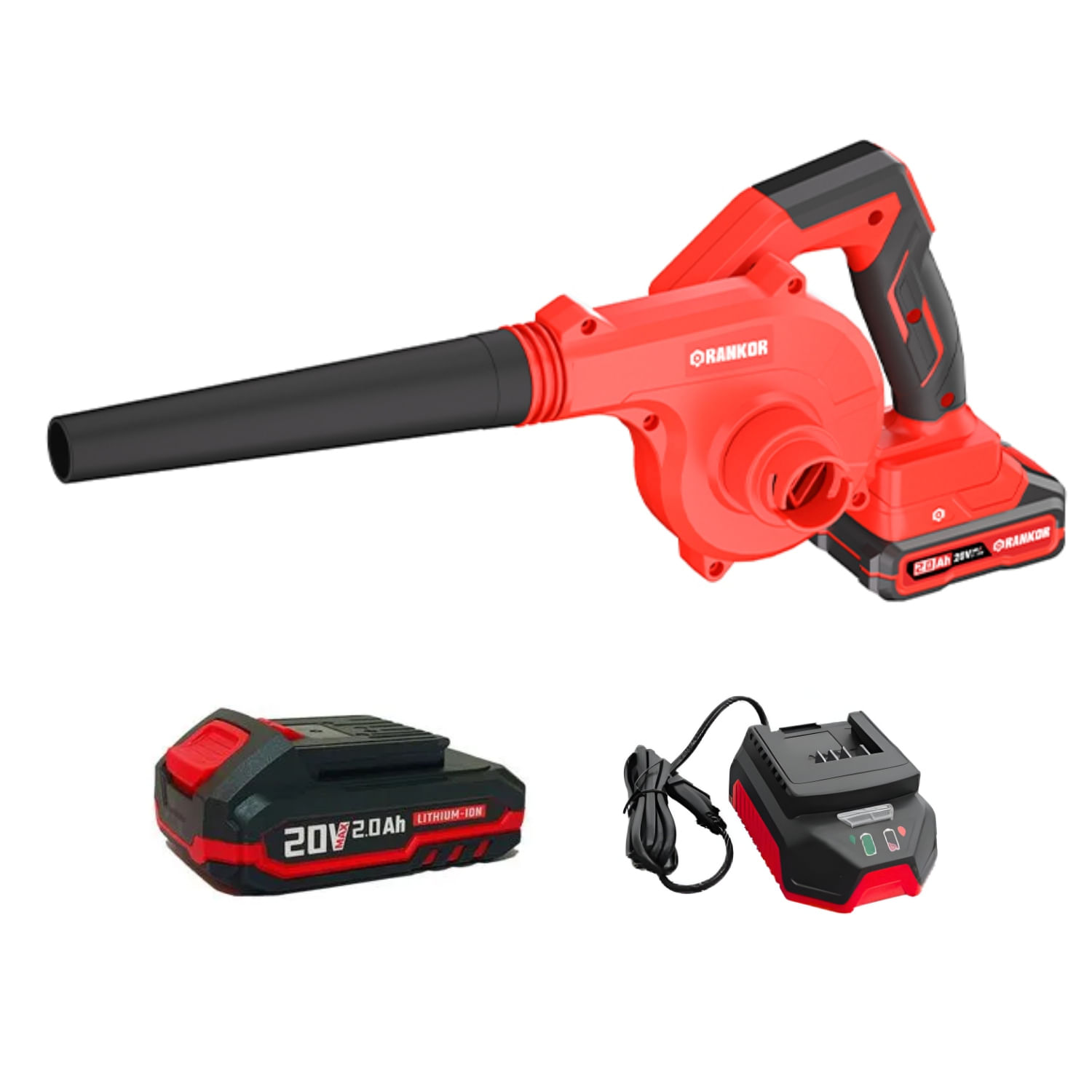 Sopladora Aspiradora Inalambrica + 2 baterias y 1 cargador Rankor RLAB2001