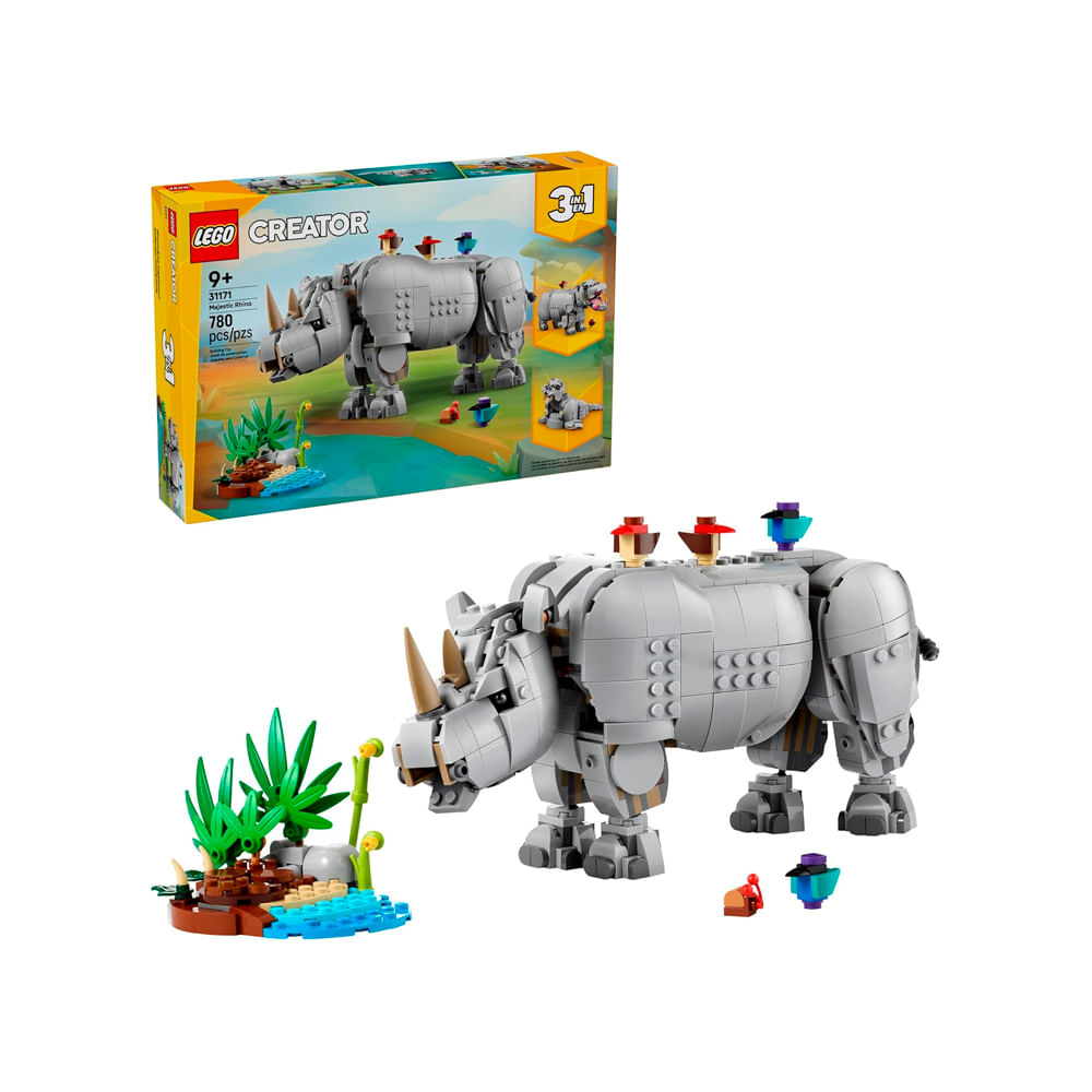 LEGO Creator 3 in 1 Wild Animals Majestic Rhino 31171