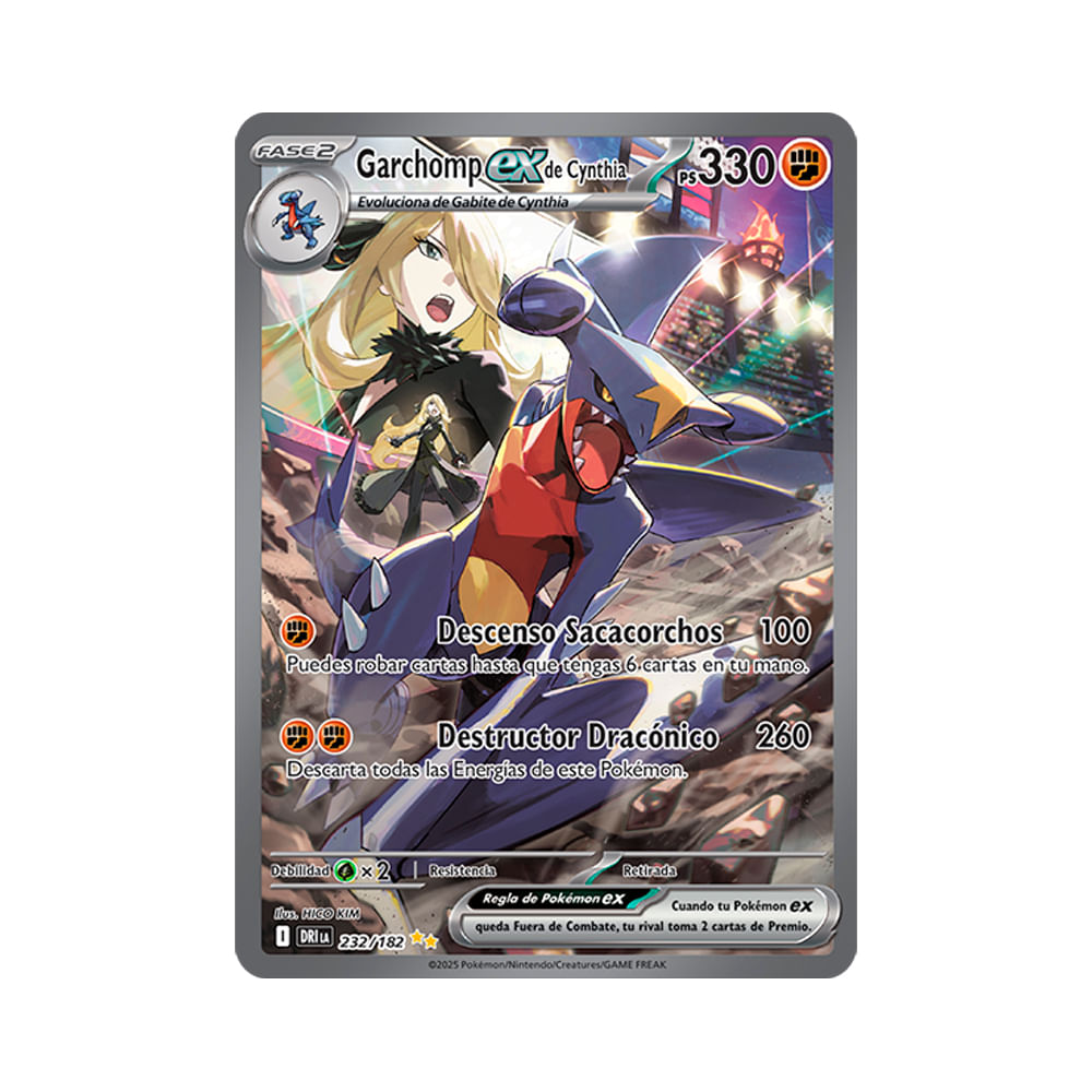Pokemon TCG Garchomp Ex Cynthia 232 182 Español Latino