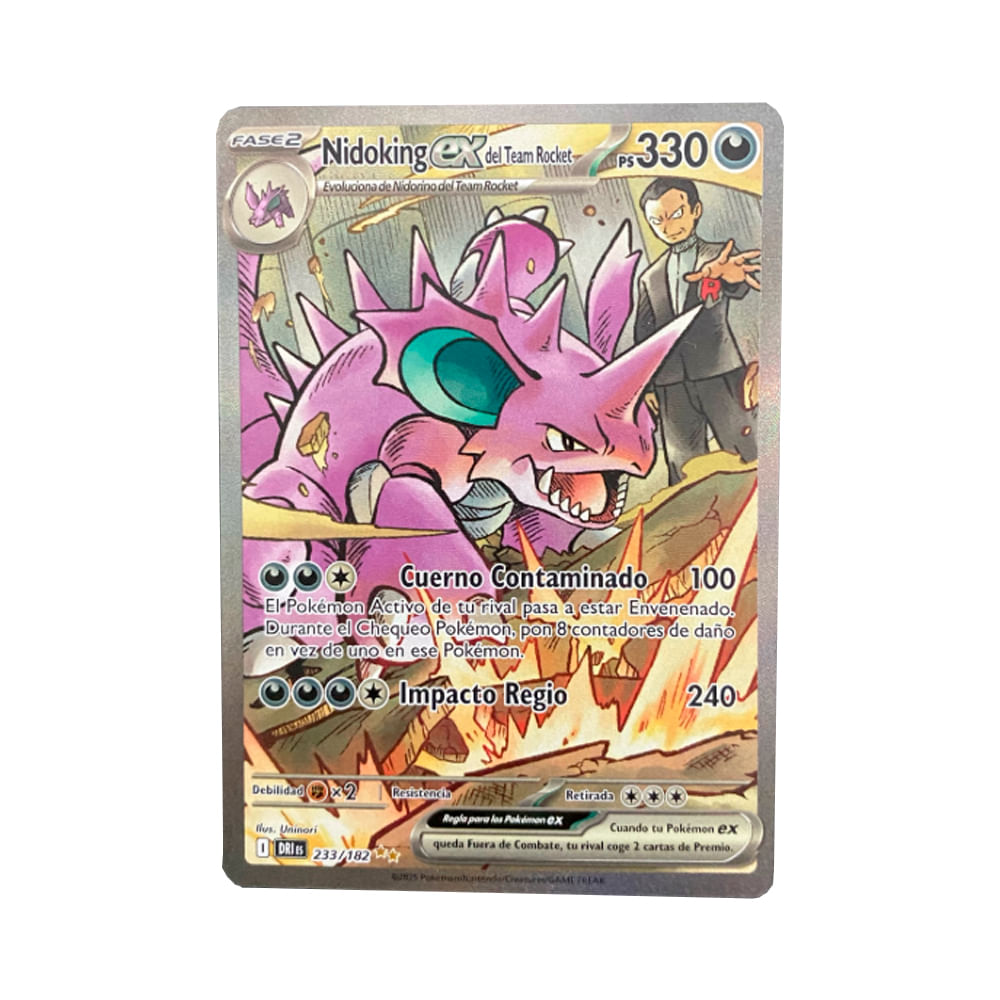 Pokemon TCG Nidoking Ex Equipo Rocket 233 182 Español Latino
