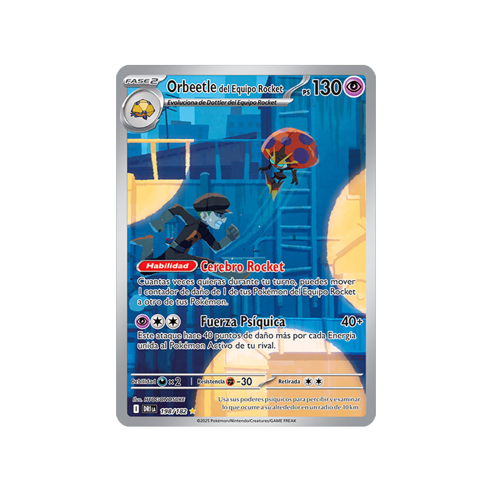 Pokemon TCG Orbeetle Equipo Rocket 198 182 Español Latino
