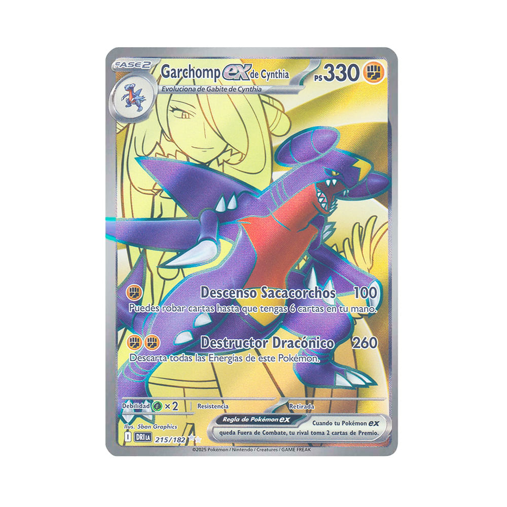 Pokemon TCG Garchomp Ex Cynthia 215 182 Español Latino
