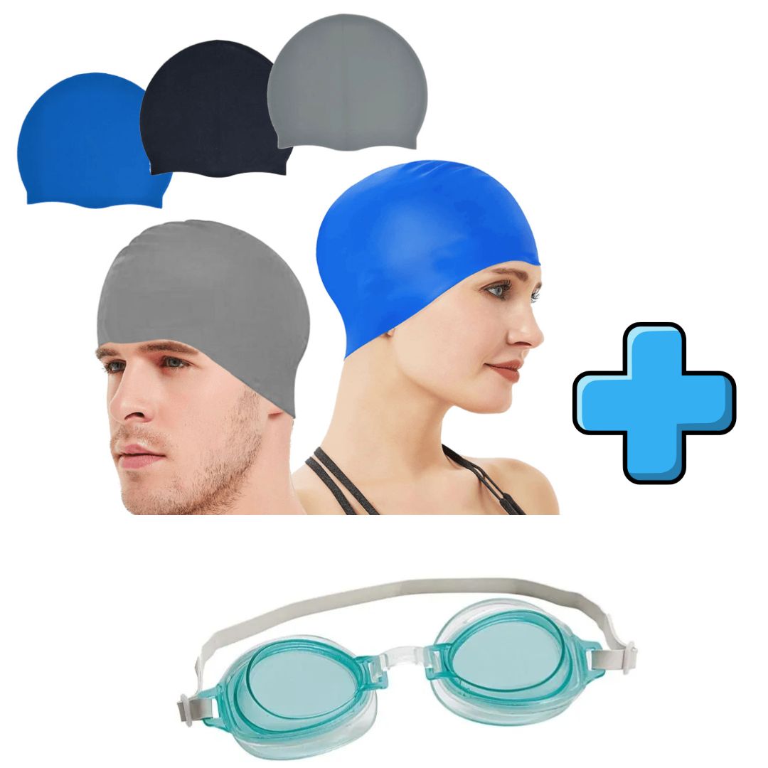 KIT DE NATACIÓN  GORRO + LENTES VARON