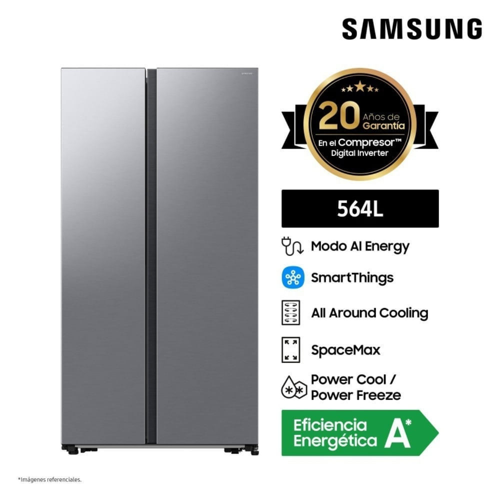 Refrigeradora Samsung 564LT All Around Cooling RS57DG4000M9/PE Plata