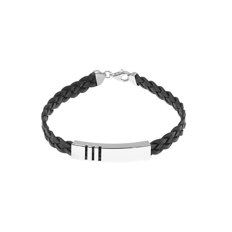 Pulsera Trenzado Plata 925 Hombre