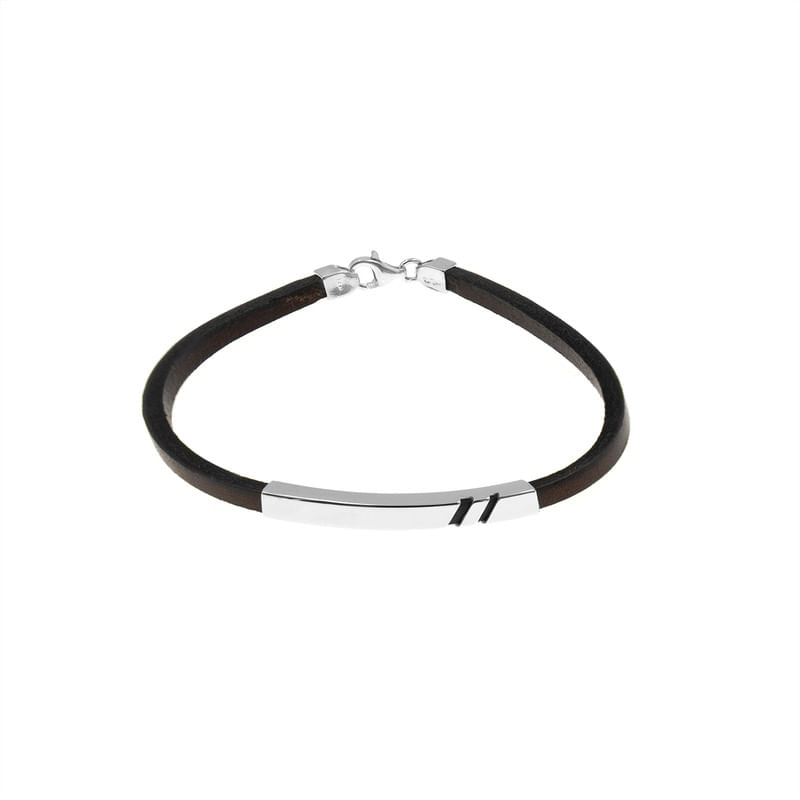Pulsera Placa Plata 925 Hombre