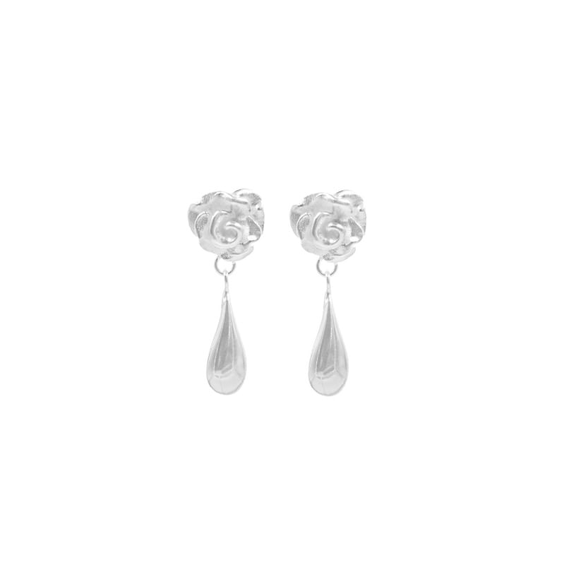 Aretes Rubí Estrella Plata 925