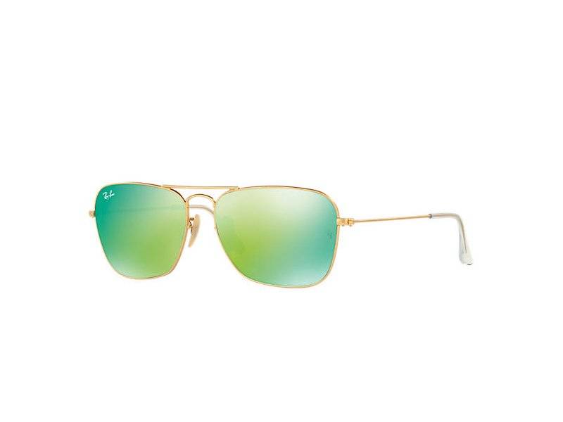 RAY BAN RB3136 CARAVAN GAFAS DE SOL CUADRADAS GREEN / GOLD