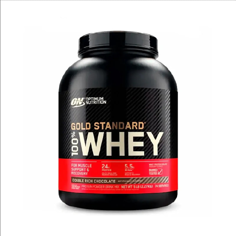 Proteína Gold Standard Whey de 4.65lb a 5lb - Optimum Nutrition - Double Rich Chocolate