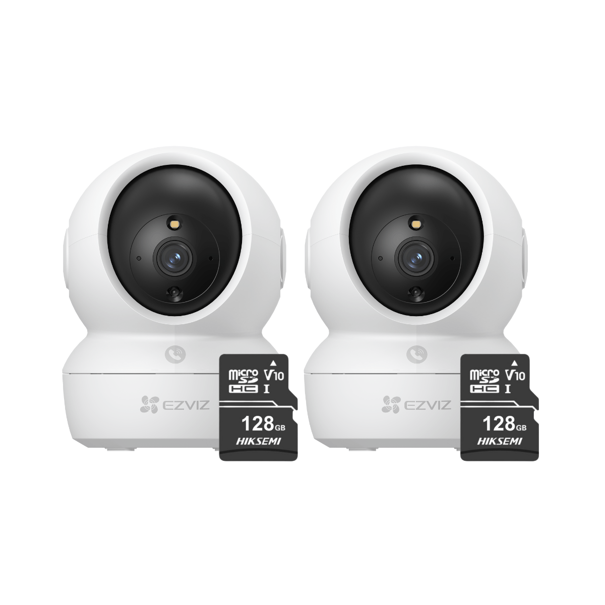 Kit de 2 cámaras seguridad  para interiores H6C Full HD Pro 2MP + Micro SD 128gb - Ezviz