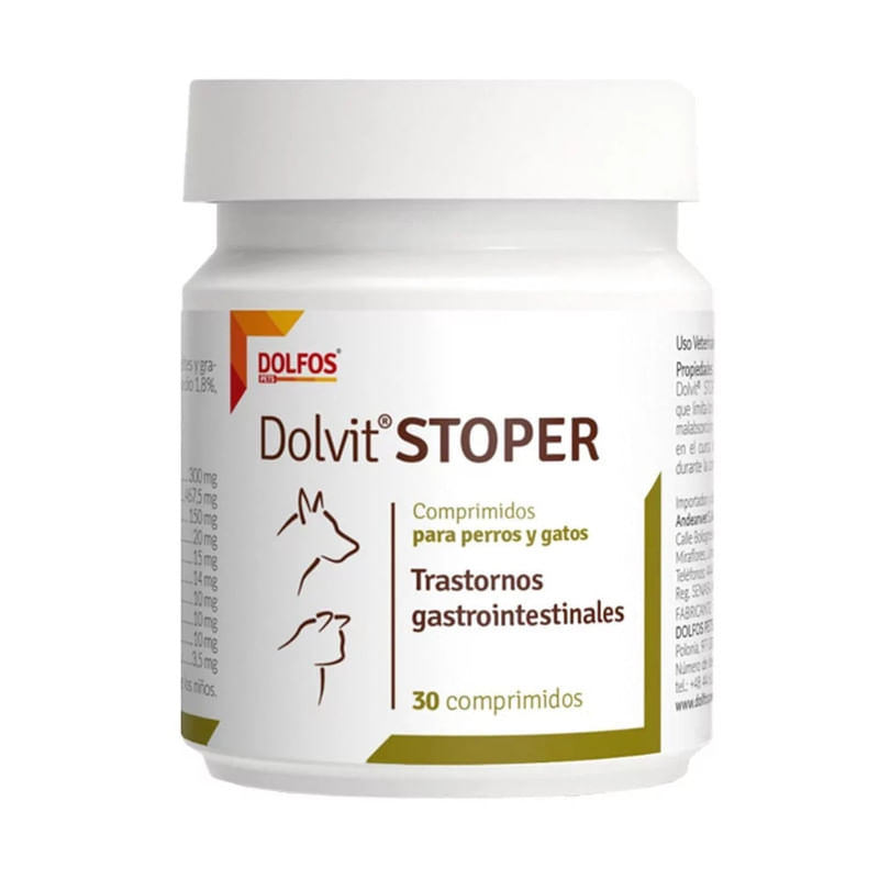 Suplemento Dolvit Stoper Para Perros y Gatos 30 tab