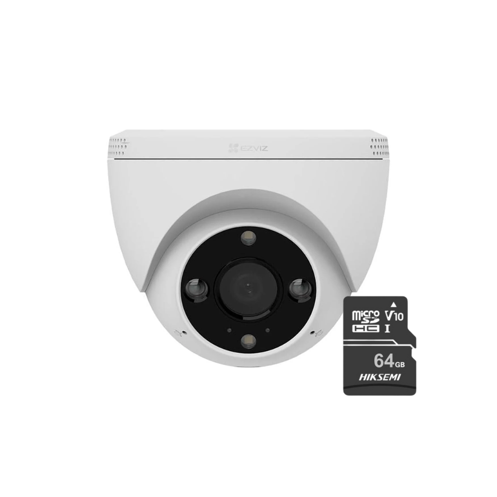 Cámara de seguridad Inalámbrica Exterior H4 2K Ezviz Domo + Micro SD 64gb