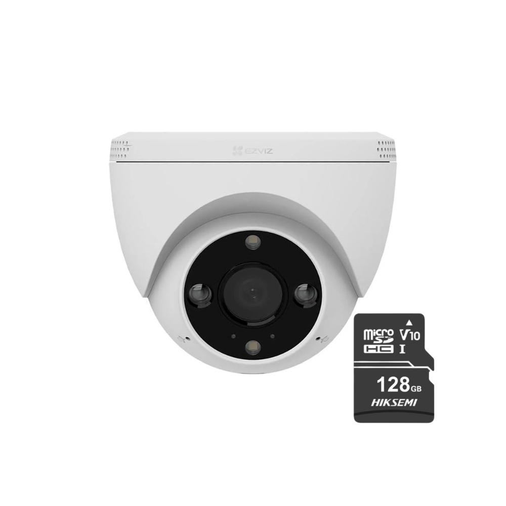 Cámara de seguridad Inalámbrica Exterior H4 2K Ezviz Domo + Micro SD 128gb
