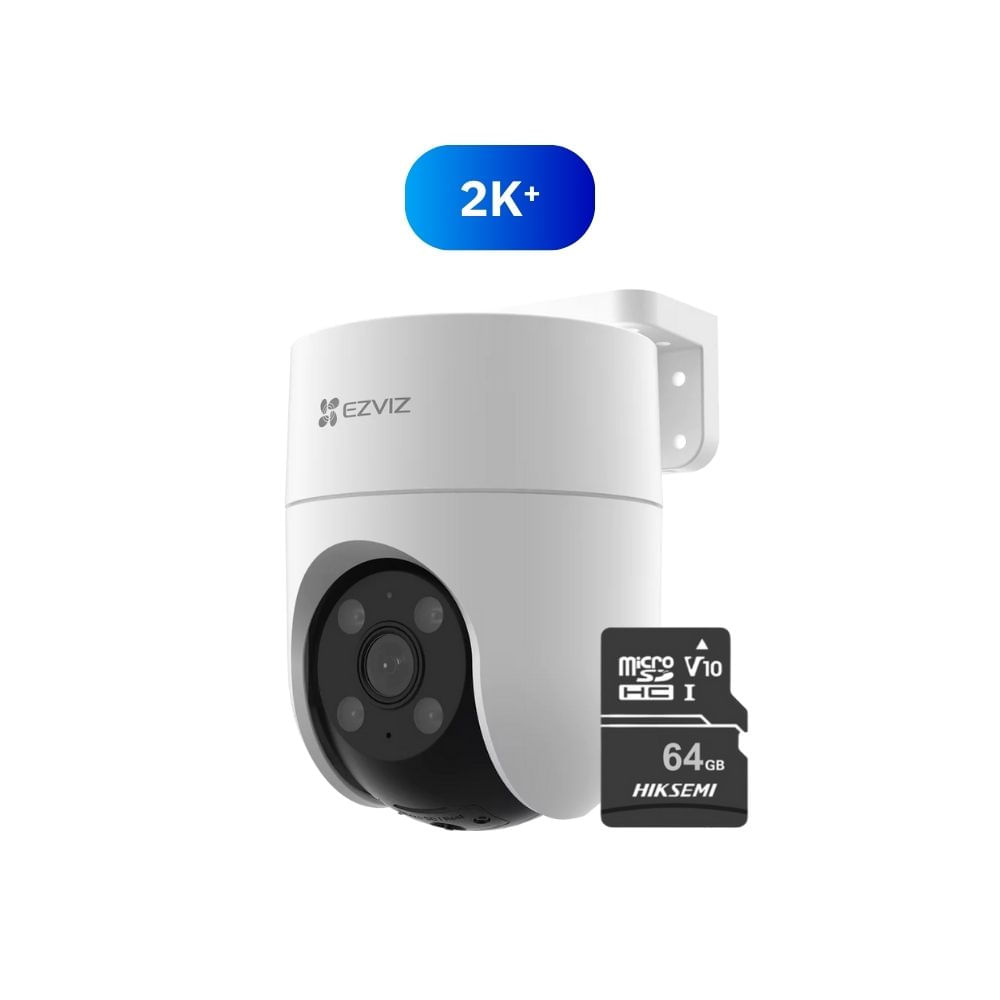 Cámara de seguridad Inalámbrica WiFi PT H8C 2K 4MP + Micro SD 64gb - Ezviz