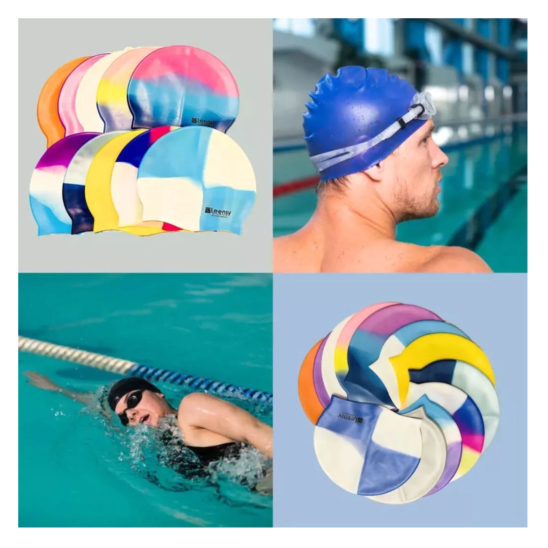 Pack 2 Gorro De Natación Latex Talla Standar Gorro Piscina varon