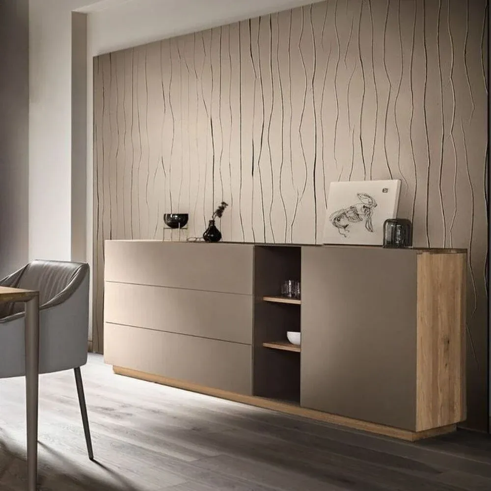 Mesa de TV Hydros con Canto Grueso Color Taupé\Duna TU MESITA