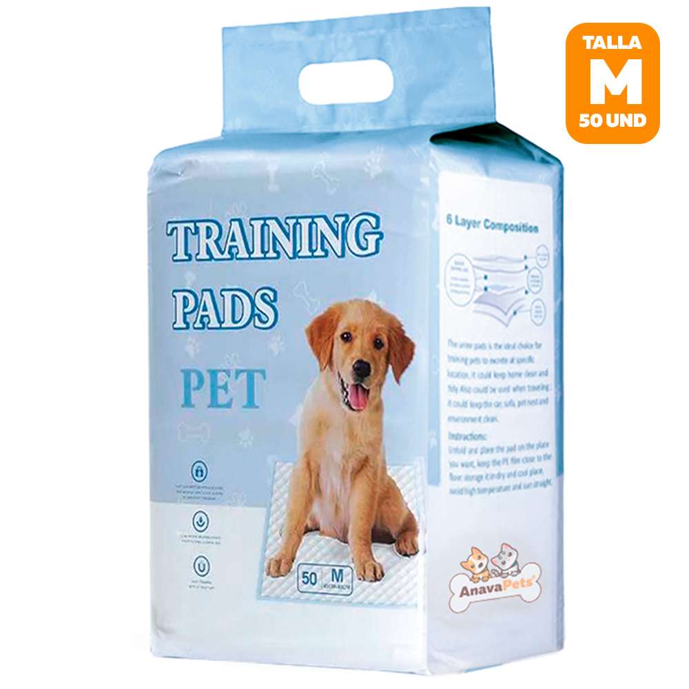 Pañales de Piso Absorbentes Perros Talla M 40 und