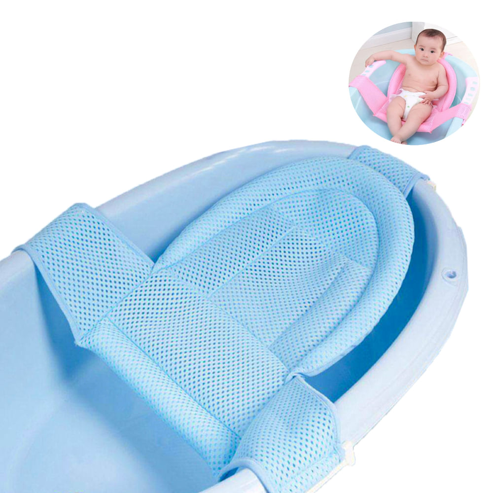 Malla de Baño Baby Froggie Celeste Para Bebe Soporte para tina