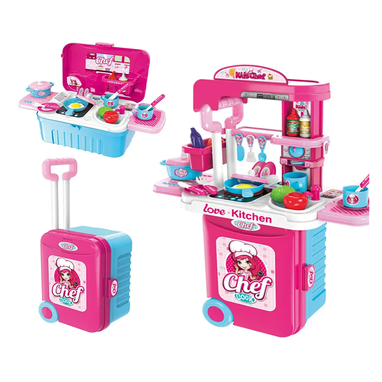Juguete Set de Cocina Maletín 3 en 1 Kitchen 008-953