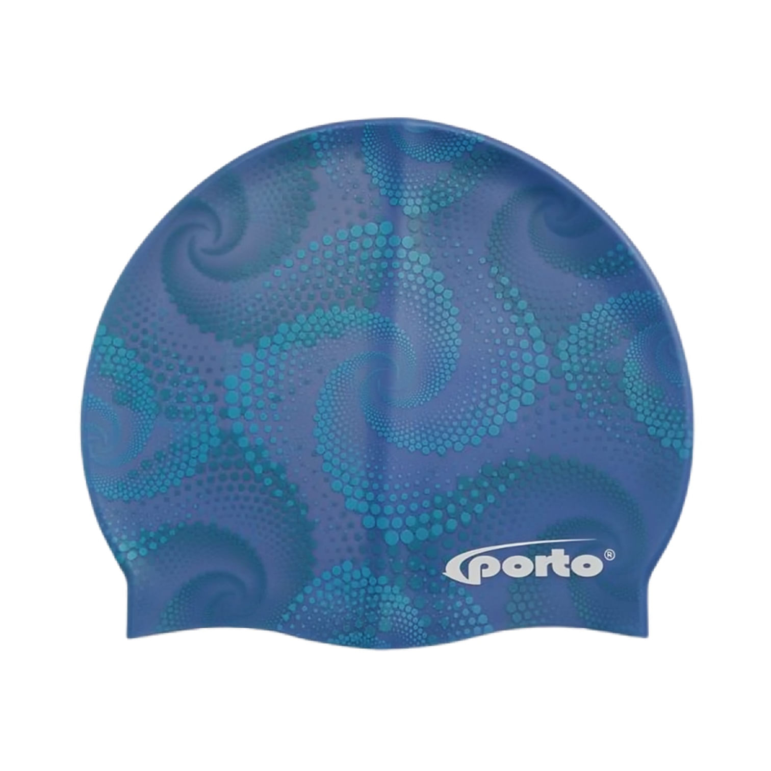 GORRO PARA NATACIÓN DISEÑO ESPIRAL ESTÁNDAR PORTO AZUL