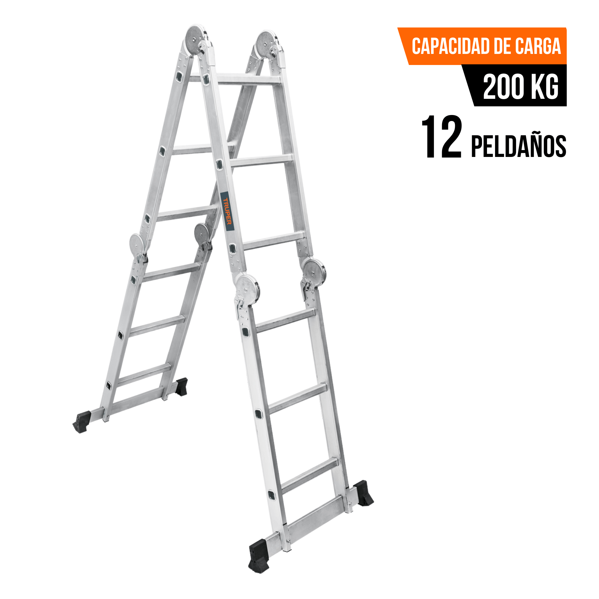 Escalera Multiposición 12 peldaños Truper
