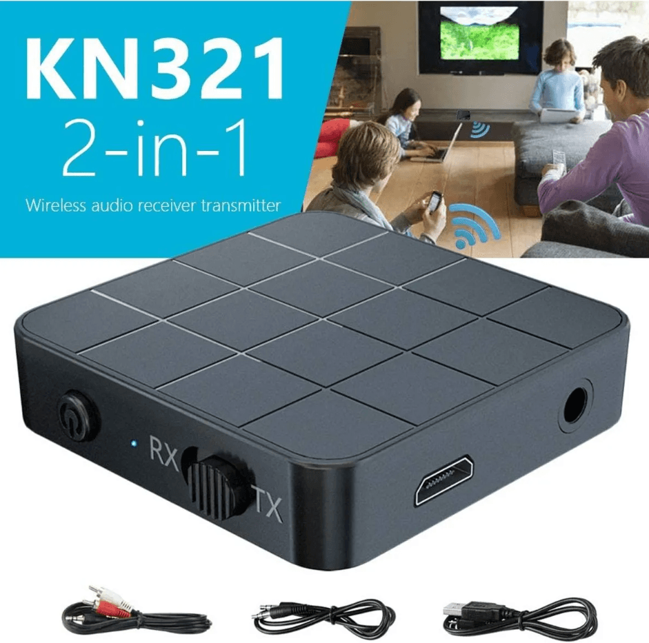 TRANSMISOR RECEPTOR BLUETOOTH 5.0 INALÁMBRICO AUX RCA 3.5MM JAC.