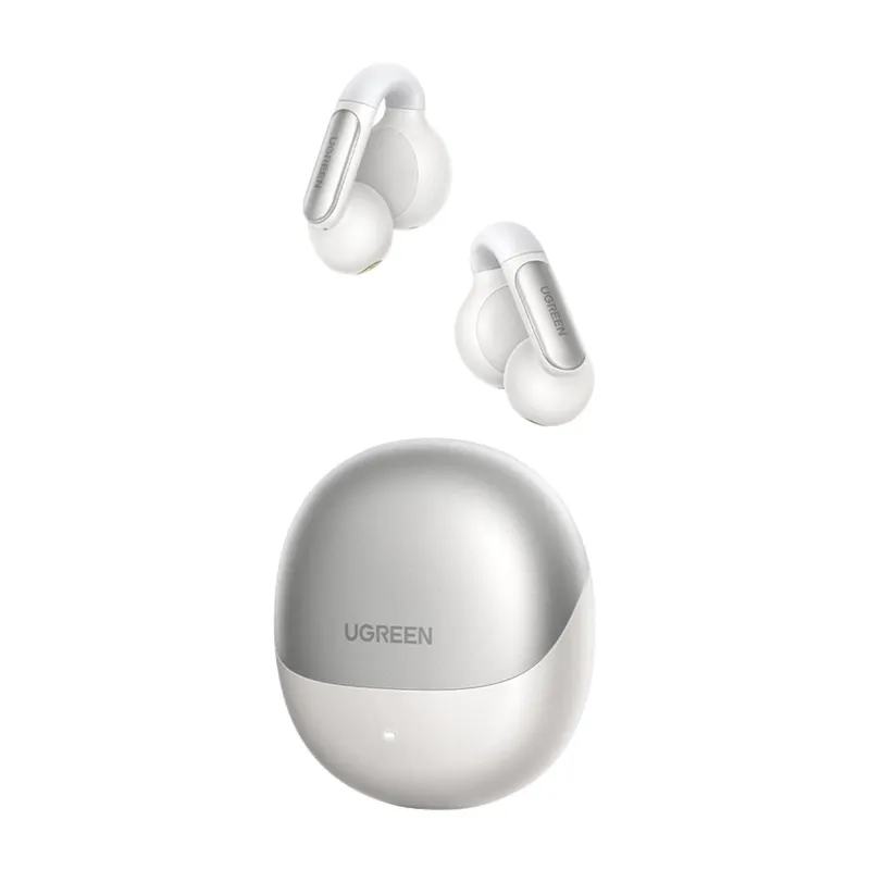 Audífonos UGREEN HiTune S5 Open Ear Clip Bluetooth 5.4 Blanco Ceramico