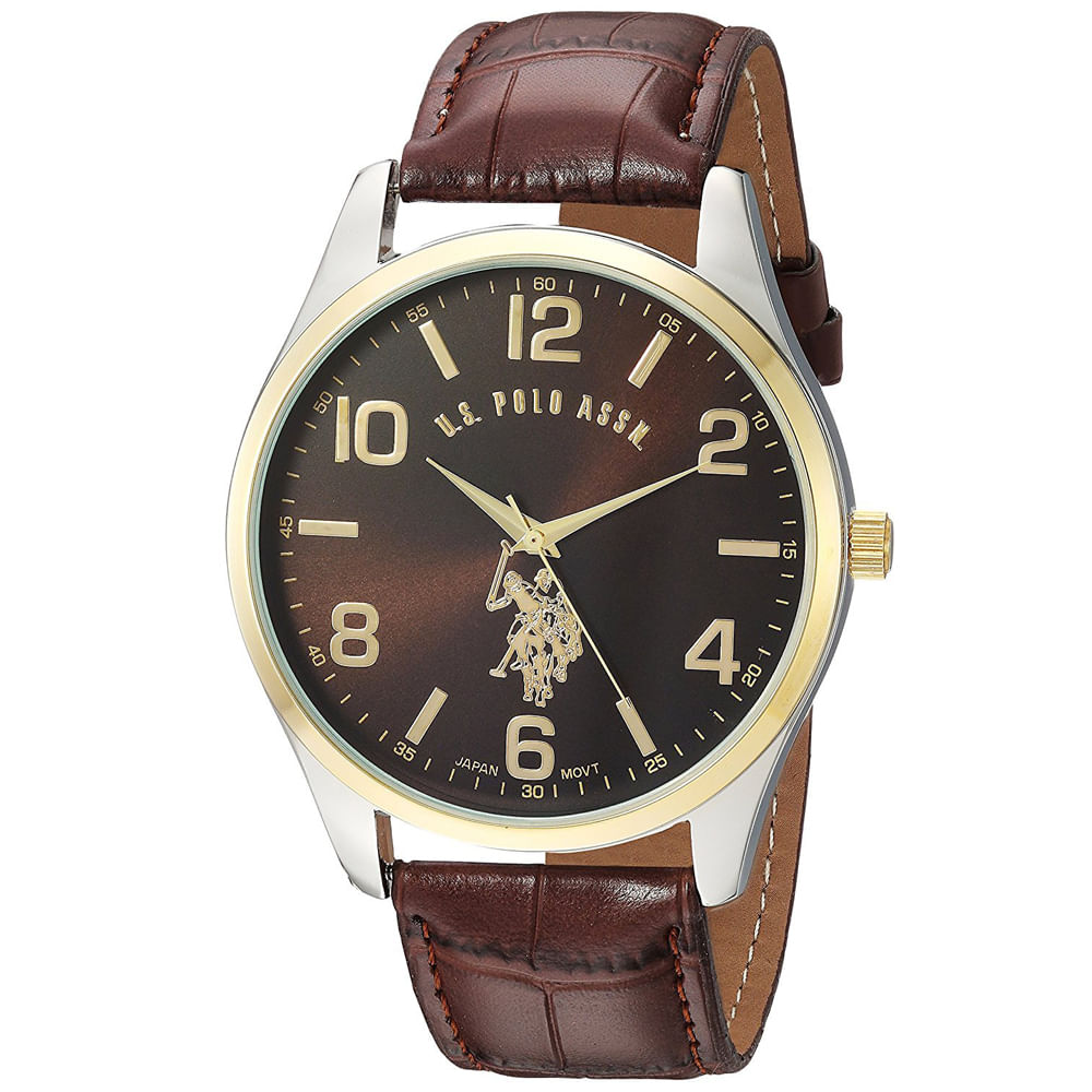 Reloj US Polo Assn USC50225 para Hombre Analógico Marrón Dorado