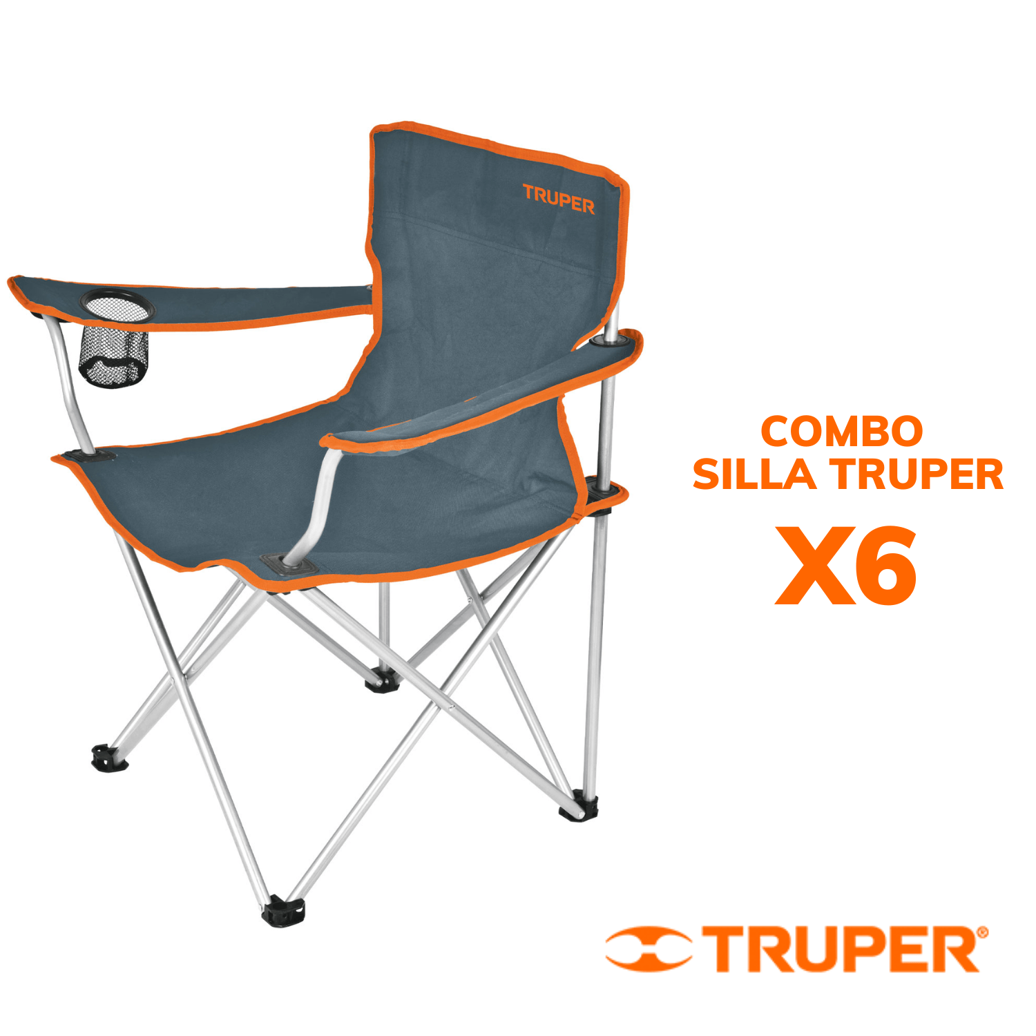 Combo Silla Plegable para playa X6 Truper
