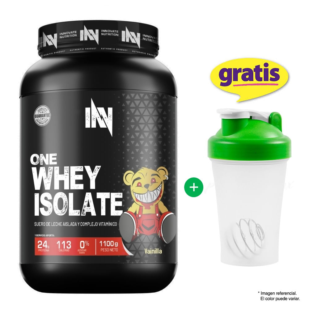 ONE WHEY ISOLATE 1.1 KG INNOVATE NUTRITION VAINILLA + SHAKER