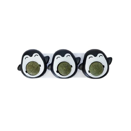 Juguete catnip caramelo duro para gatos pingüino negro