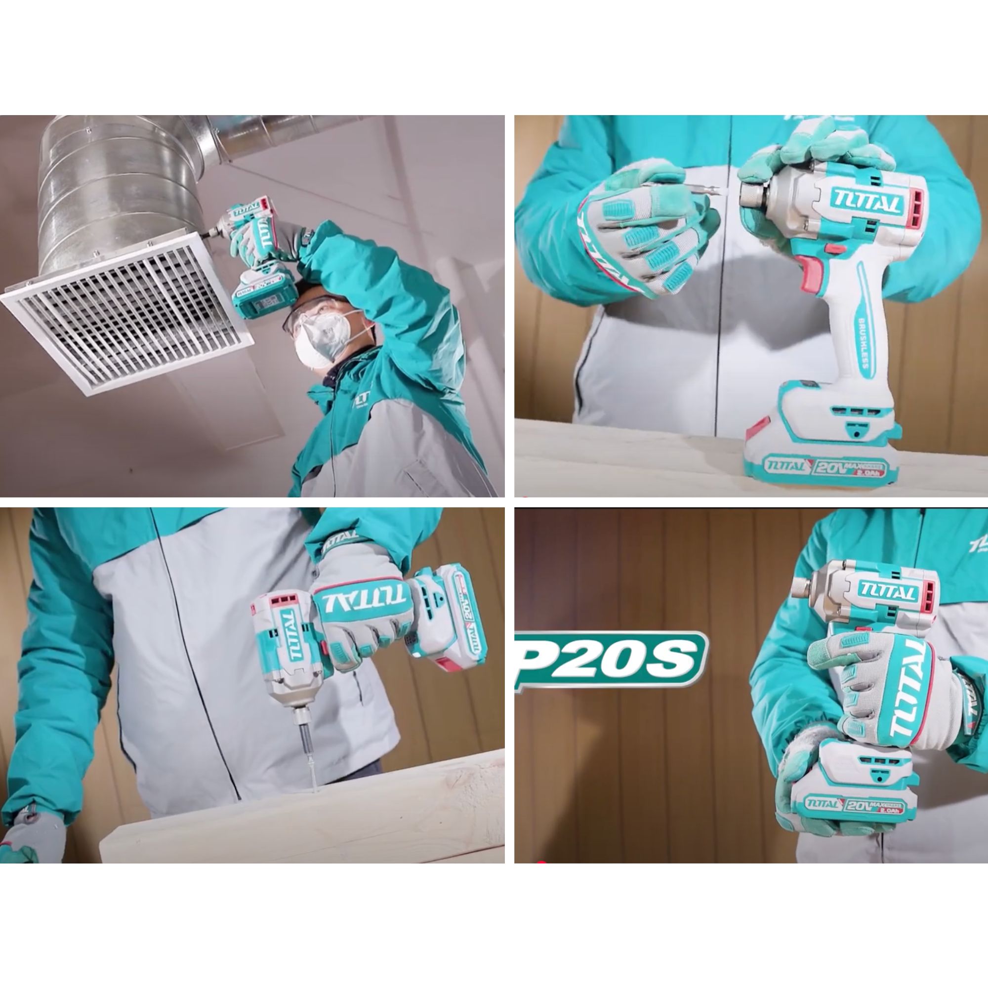 Taladro Percutor inalambrico Atornillador de Impacto Brushless 20V