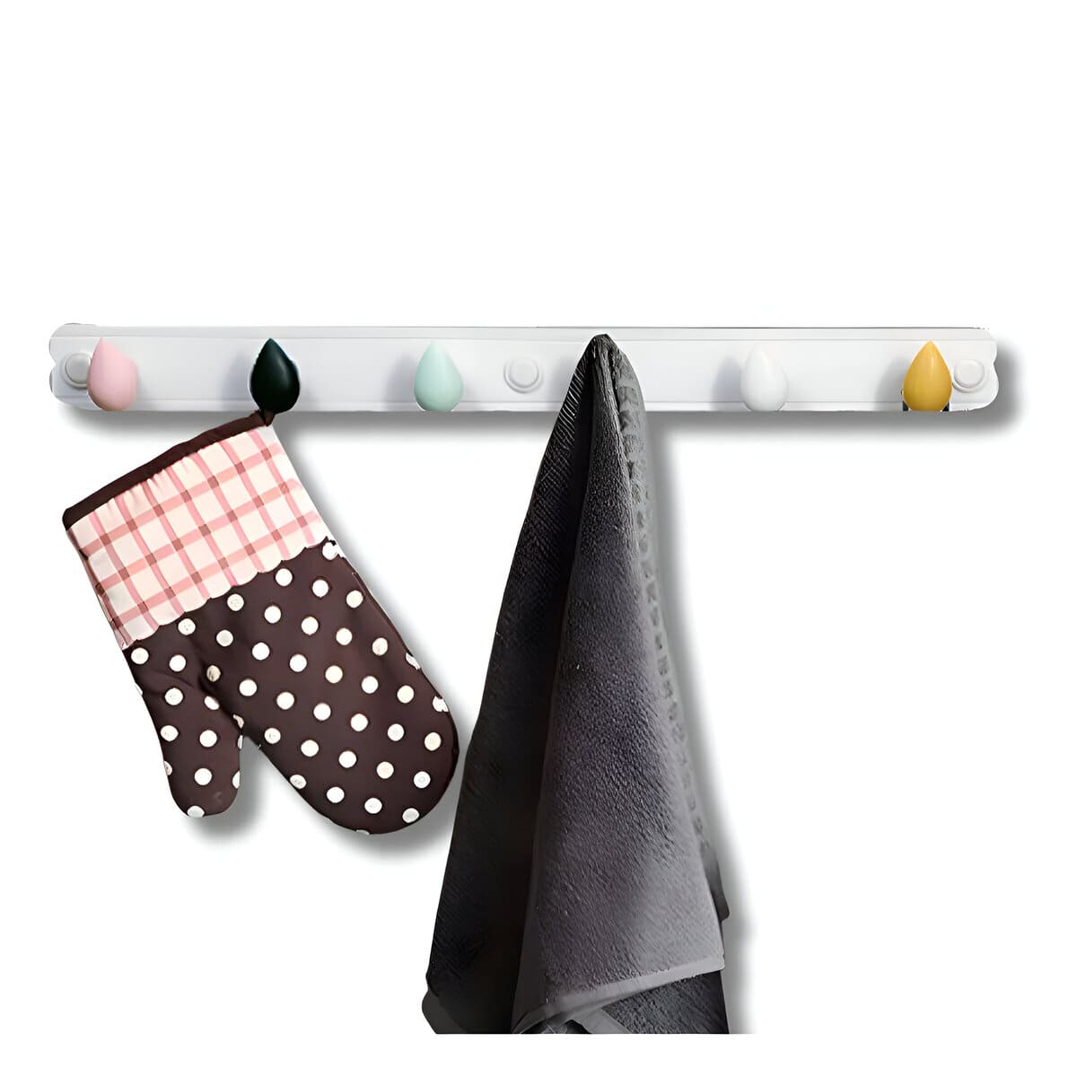 Perchero De 6 Ganchos Multiusos Blanco