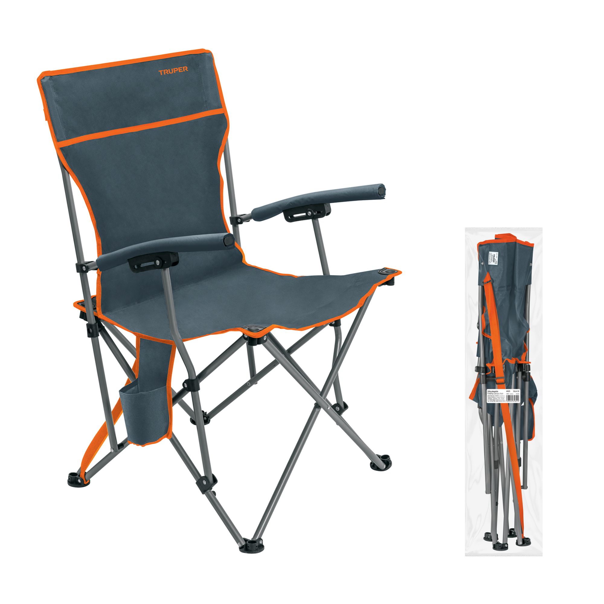 Silla de playa camping portátil plegable - Truper