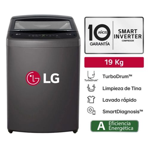 Lavadora LG 19 Kg Carga Superior WT19BVTB Negra