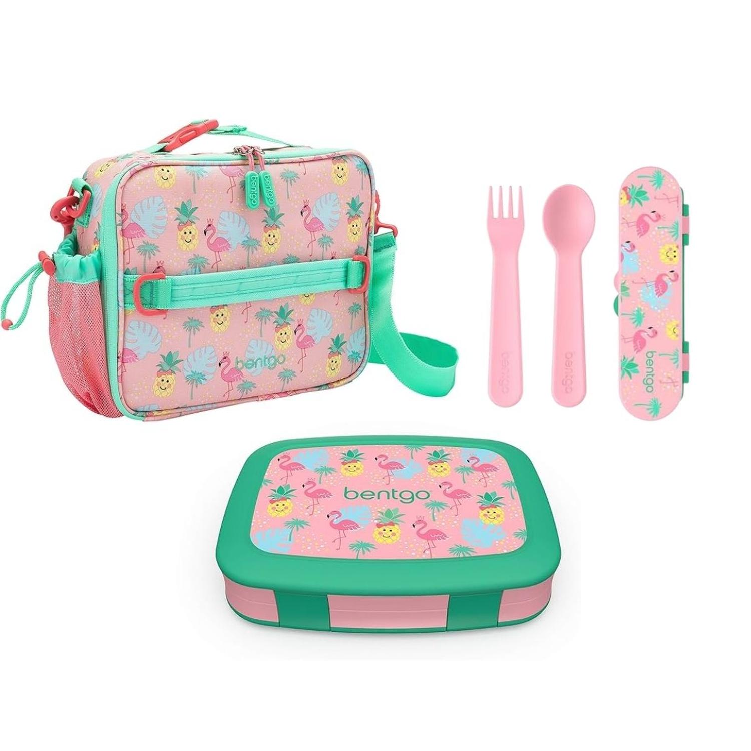 Set Bentgo Lonchera, Porta Lonchera y Cubiertos - Tropical