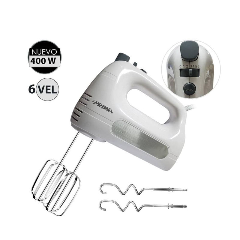 Batidora de Mano Prima HM9105E-GSB 400W Blanco